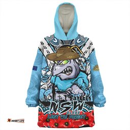 New South Wales Blues Ripped Legacy Of The Game The ANZAC Spirit Lives On Wearable Blanket Hoodie Aussie Oodie