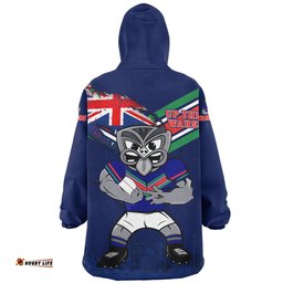 New Zealand Warriors Custom For Die Hard Fan Australia Flag Scratch Style Wearable Blanket Hoodie Aussie Oodie