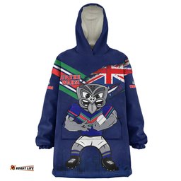New Zealand Warriors Custom For Die Hard Fan Australia Flag Scratch Style Wearable Blanket Hoodie Aussie Oodie