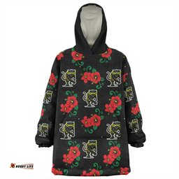 Penrith Panthers Custom Penrith Panthers With Maori Patterns Wearable Blanket Hoodie Aussie Oodie