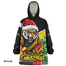 Richmond Santa Scoring Touchdown On Christmas Game Day Wearable Blanket Hoodie Aussie Oodie