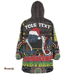Penrith Panthers Christmas Custom Christmas Knit Patterns Vintage Jersey Ugly Wearable Blanket Hoodie Aussie Oodie