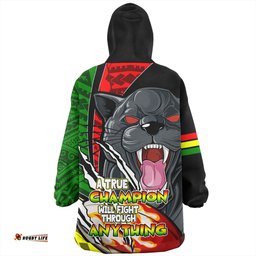 Penrith Panthers Grand Final A True Champion Will Fight Through Anything With Polynesian Patterns Wearable Blanket Hoodie Aussie Oodie