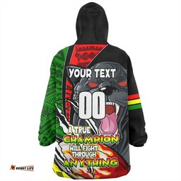 Penrith Panthers Grand Final A True Champion Will Fight Through Anything With Polynesian Patterns Wearable Blanket Hoodie Aussie Oodie