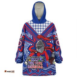 Newcastle Knights Aboriginal Inspired Naidoc Week Custom For Die Hard Fan Supporters Wearable Blanket Hoodie Aussie Oodie