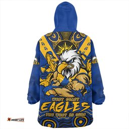 West Coast Eagles Ripped Legacy of the Game Wearable Blanket Hoodie Aussie Oodie