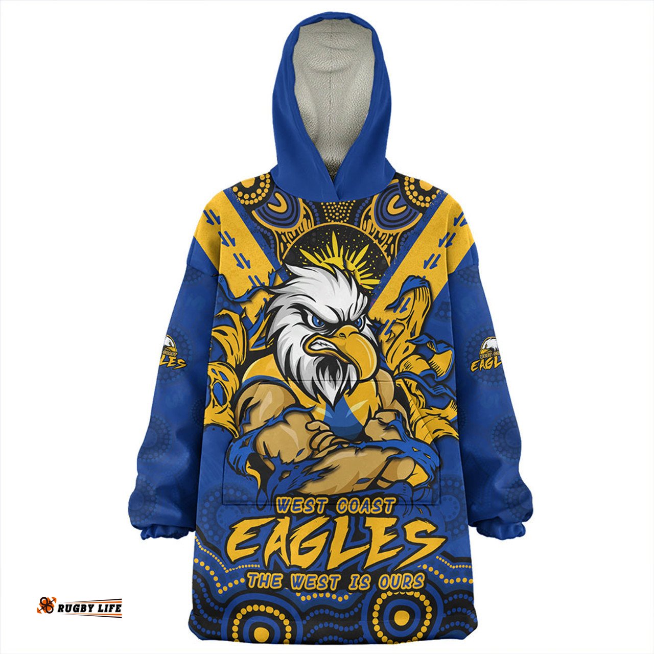 West Coast Eagles Ripped Legacy of the Game Wearable Blanket Hoodie Aussie Oodie
