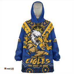 West Coast Eagles Ripped Legacy of the Game Wearable Blanket Hoodie Aussie Oodie