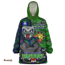 New Zealand Warriors Spirit Of NAIDOC Series Wearable Blanket Hoodie Aussie Oodie