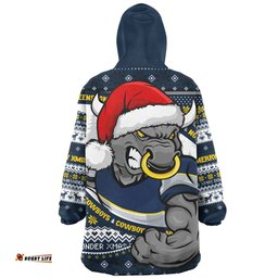 North Queensland Cowboys Ugly Knit Style For Christmas Game Fans Wearable Blanket Hoodie Aussie Oodie