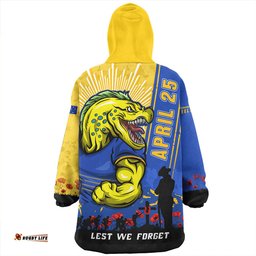 Parramatta Eels Anzac Day Lest We Forget Strong Fighting Spirit Wearable Blanket Hoodie Aussie Oodie