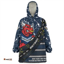 North Queensland Cowboys Theme Song For Rugby With Sporty Style Wearable Blanket Hoodie Aussie Oodie