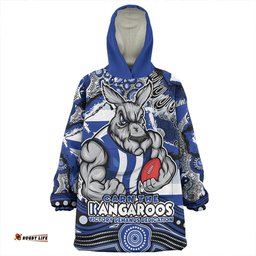 North Melbourne Blazing Spirit Of Victory Wearable Blanket Hoodie Aussie Oodie