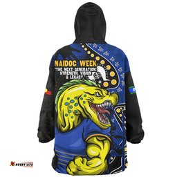 Parramatta Eels NAIDOC Indigenous Warrior Spirit Wearable Blanket Hoodie Aussie Oodie