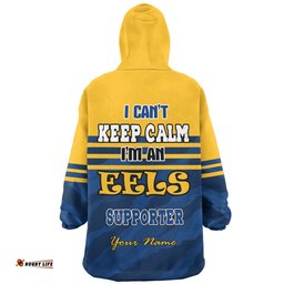 Parramatta Eels Custom Parramatta Eels Supporter Wearable Blanket Hoodie Aussie Oodie
