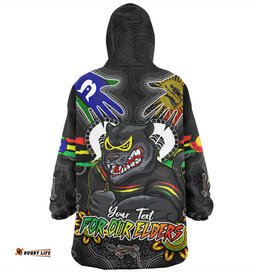 Penrith Panthers Naidoc Week Custom Penrith Panthers For Our Elders Wearable Blanket Hoodie Aussie Oodie