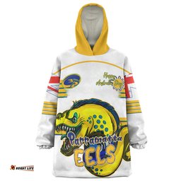 Parramatta Eels Happy Australia Day We Are One And Free V2 Wearable Blanket Hoodie Aussie Oodie