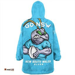 New South Wales Blues Go NSW Blues Break The Limit Wearable Blanket Hoodie Aussie Oodie