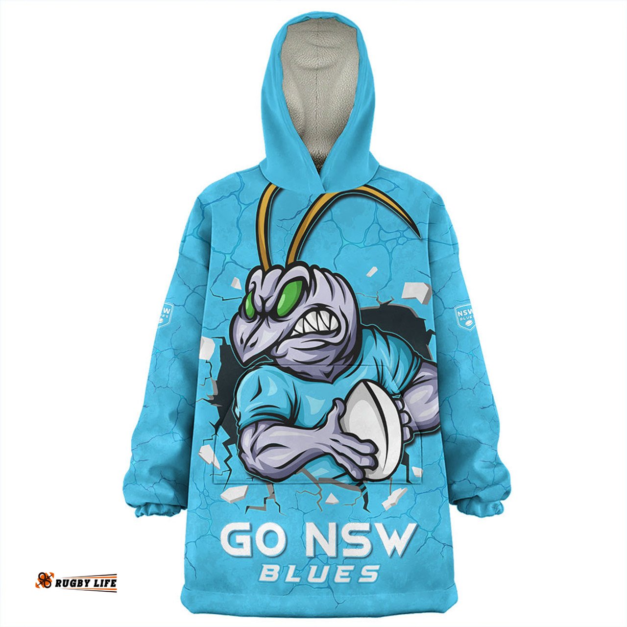 New South Wales Blues Go NSW Blues Break The Limit Wearable Blanket Hoodie Aussie Oodie