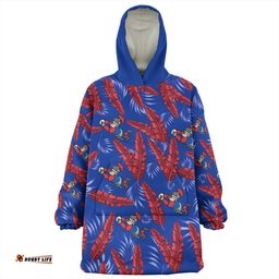 Newcastle Knights Custom Tropical Patterns Knights Wearable Blanket Hoodie Aussie Oodie