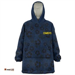 North Queensland Cowboys Scream With Tropical Patterns Wearable Blanket Hoodie Aussie Oodie