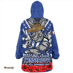 North Melbourne Ripped Legacy Of The Game The ANZAC Spirit Lives On Wearable Blanket Hoodie Aussie Oodie