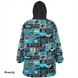 Port Adelaide Legacy Of The Pride Comic Style Wearable Blanket Hoodie Aussie Oodie