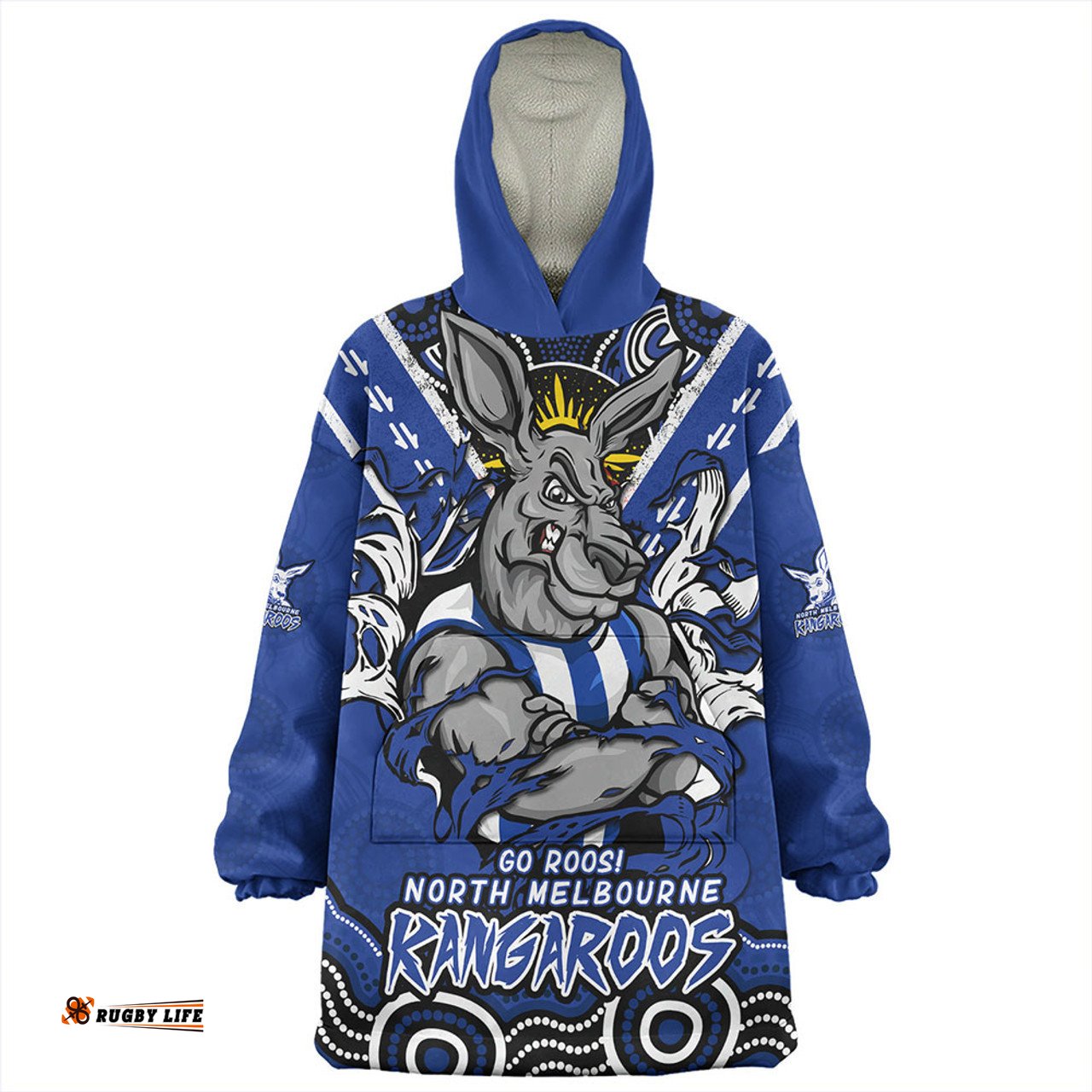North Melbourne Ripped Legacy Of The Game Wearable Blanket Hoodie Aussie Oodie