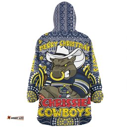 North Queensland Cowboys Christmas Custom Christmas Knit Patterns Vintage Jersey Ugly Wearable Blanket Hoodie Aussie Oodie