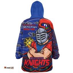 Newcastle Knights Spirit Of NAIDOC Series Wearable Blanket Hoodie Aussie Oodie