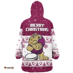 Queensland Cane Toads Christmas Custom Special Ugly Christmas Wearable Blanket Hoodie Aussie Oodie