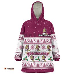 Queensland Cane Toads Christmas Custom Special Ugly Christmas Wearable Blanket Hoodie Aussie Oodie