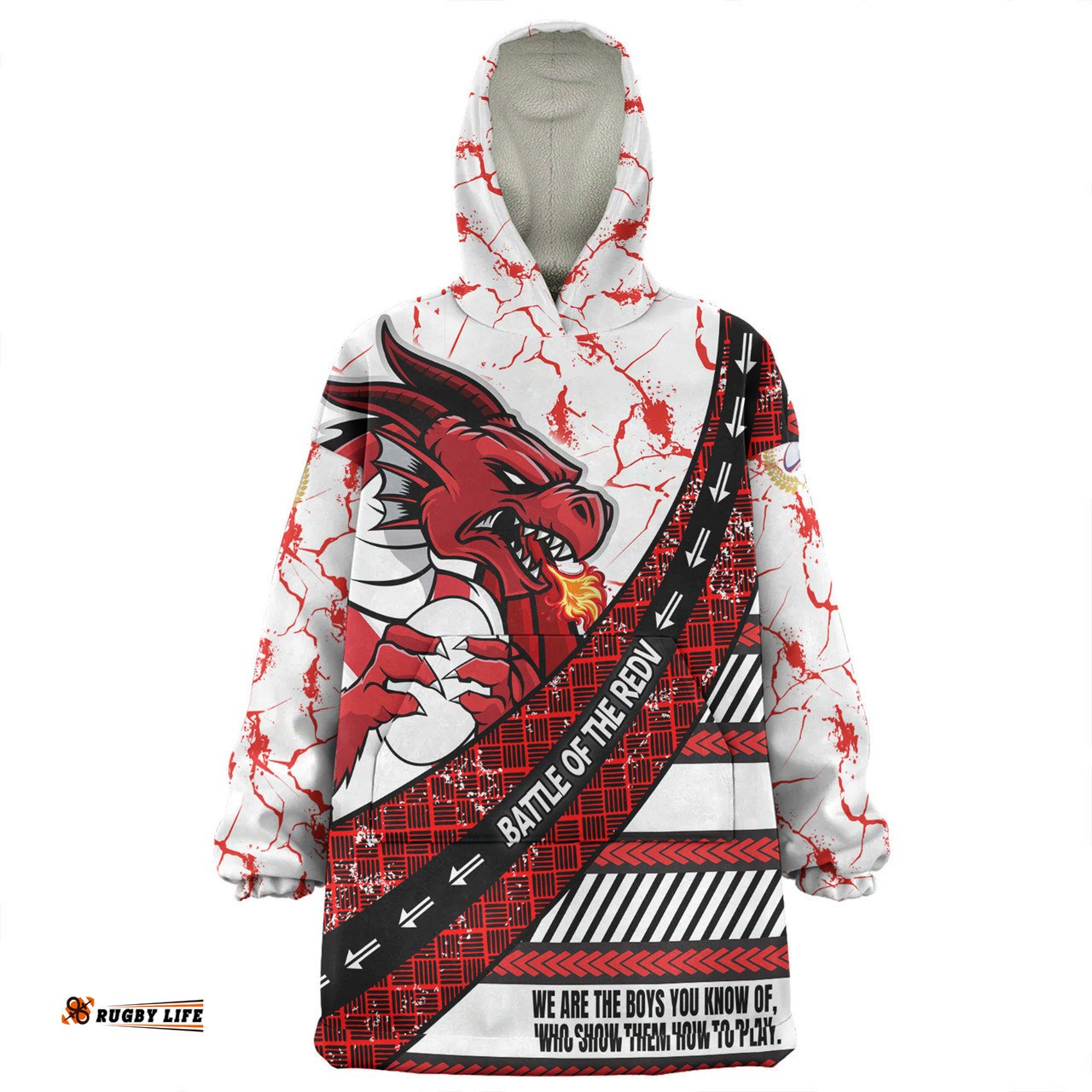 St. George Illawarra Dragons Theme Song For With Sporty Style Wearable Blanket Hoodie Aussie Oodie