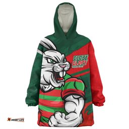 South Sydney Rabbitohs Defend The Pride Wearable Blanket Hoodie Aussie Oodie