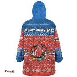 Newcastle Knights Christmas Custom Chrissie Spirit Wearable Blanket Hoodie Aussie Oodie