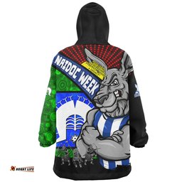 North Melbourne NAIDOC Week Pride Edition Wearable Blanket Hoodie Aussie Oodie