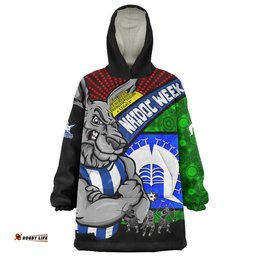 North Melbourne NAIDOC Week Pride Edition Wearable Blanket Hoodie Aussie Oodie