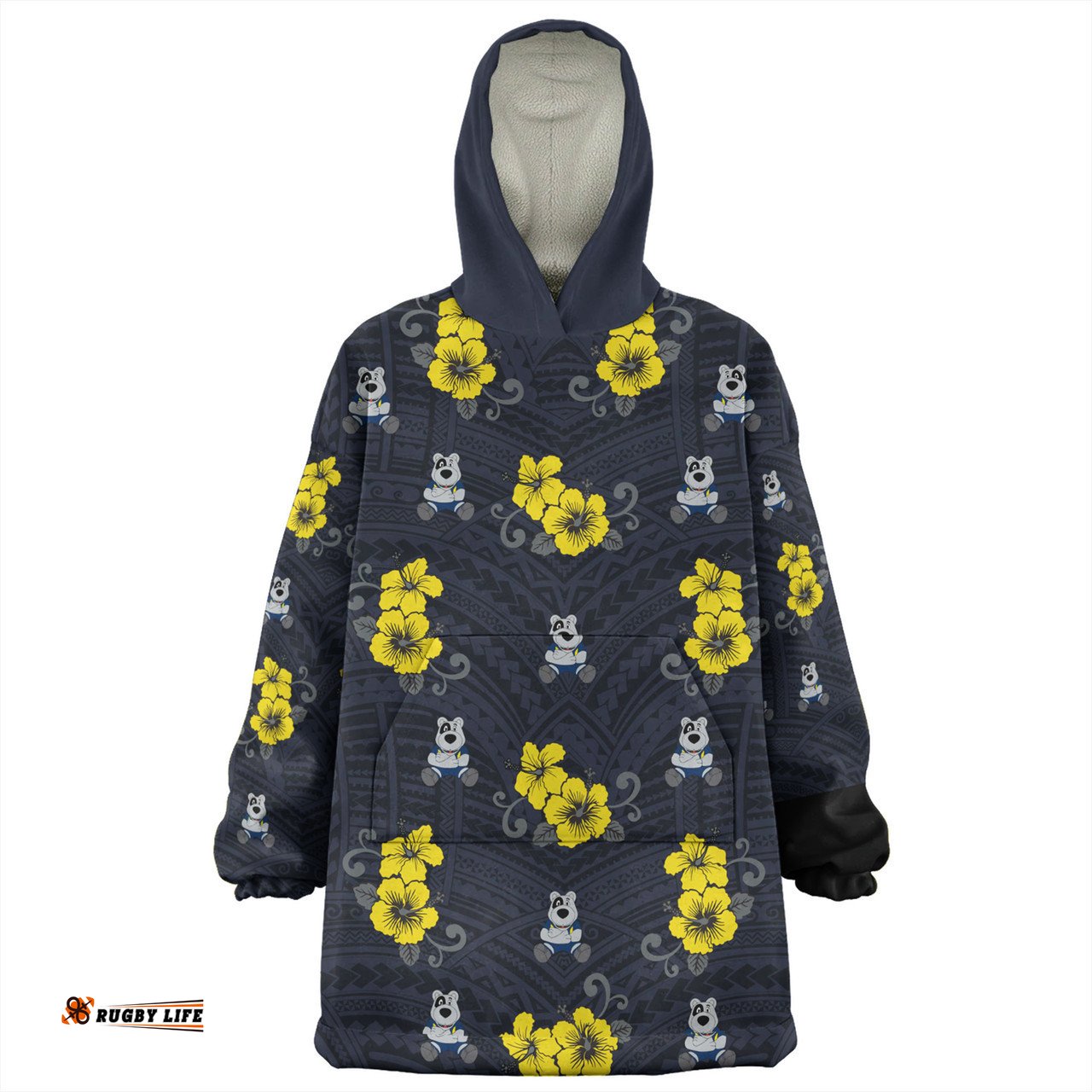 North Queensland Cowboys Custom North Queensland Cowboys With Maori Patterns Wearable Blanket Hoodie Aussie Oodie