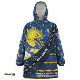 Parramatta Eels Sport Theme Song For Rugby With Sporty Style Wearable Blanket Hoodie Aussie Oodie