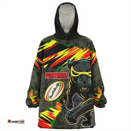 Penrith Panthers Theme Song Wearable Blanket Hoodie Aussie Oodie