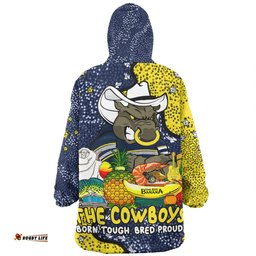 North Queensland Cowboys Custom Australian Big Things Wearable Blanket Hoodie Aussie Oodie