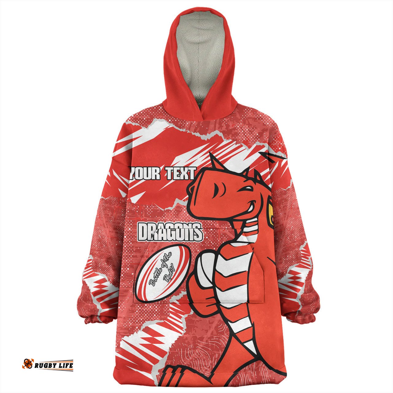 St. George Illawarra Dragons Theme Song Wearable Blanket Hoodie Aussie Oodie