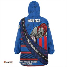 Newcastle Knights Sport Theme Song For Rugby With Sporty Style Wearable Blanket Hoodie Aussie Oodie