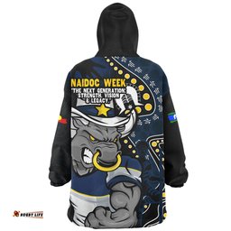 North Queensland Cowboys NAIDOC Indigenous Warrior Spirit Wearable Blanket Hoodie Aussie Oodie