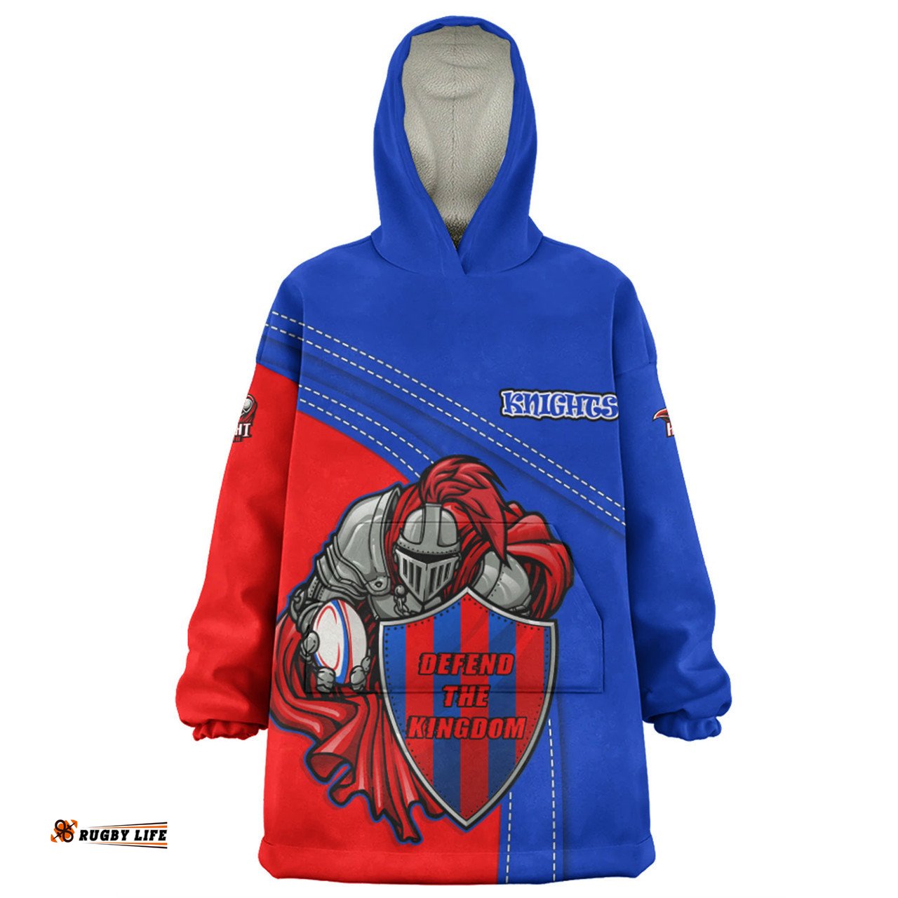 Newcastle Knights Custom Team Of Us Die Hard Fan Supporters Wearable Blanket Hoodie Aussie Oodie
