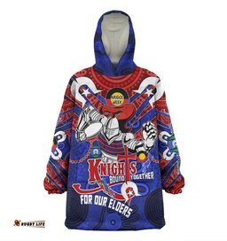 Newcastle Knights Naidoc Week Custom Newcastle Knights Naidoc Week For Our Elders Knights Bound Together Wearable Blanket Hoodie Aussie Oodie