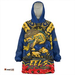 Parramatta Eels Ripped Legacy Of The Game The ANZAC Spirit Lives On Wearable Blanket Hoodie Aussie Oodie