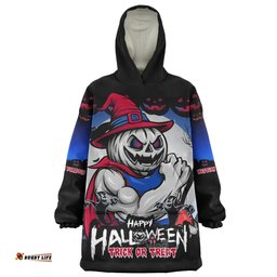Western Bulldogs Dark Pumpkin Halloween Spirit Wearable Blanket Hoodie Aussie Oodie
