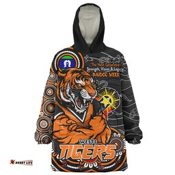 Wests Tigers Spirit Of NAIDOC Series Wearable Blanket Hoodie Aussie Oodie