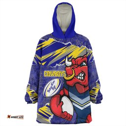 North Queensland Cowboys Theme Song Wearable Blanket Hoodie Aussie Oodie